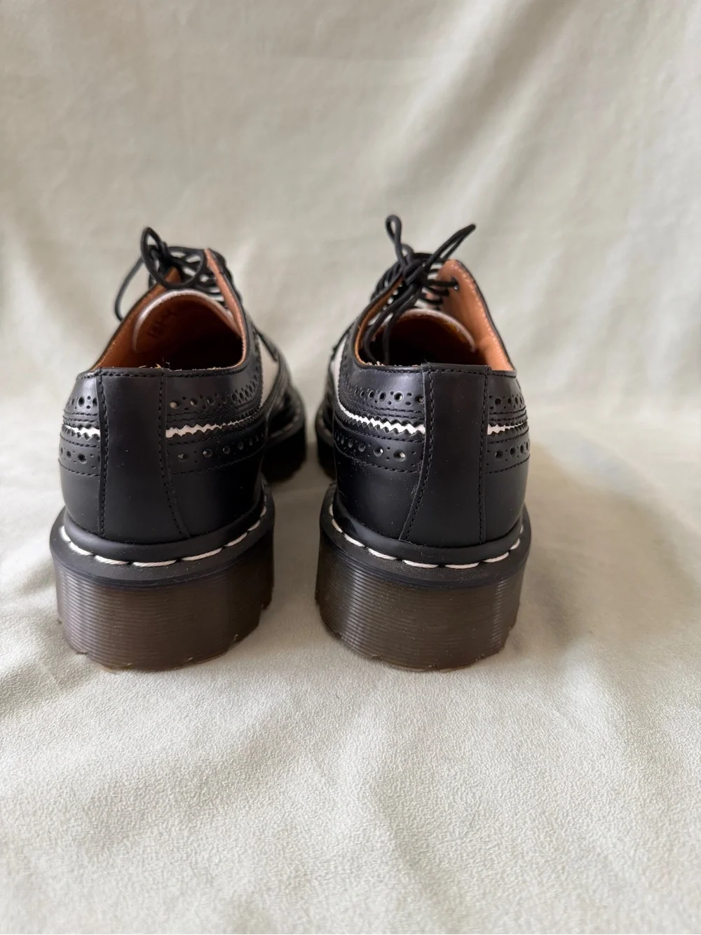 Dr. Martens 3989 Brogue Casual Shoe - Black / White Men’s Size 7